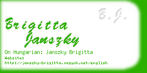 brigitta janszky business card